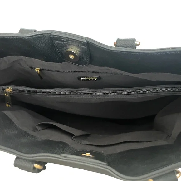 ALDO Large Capacity Black & Tan Tote Bag - Picture 7 of 8